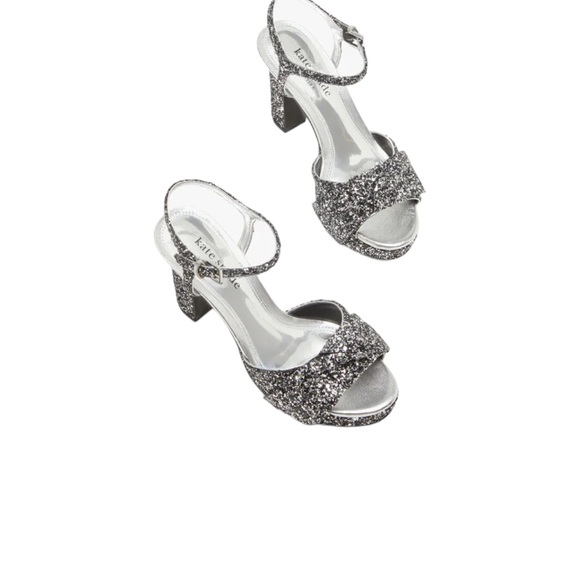 Kate Spade Miya Glitter Platform Sandals Size 10 - Picture 5 of 8